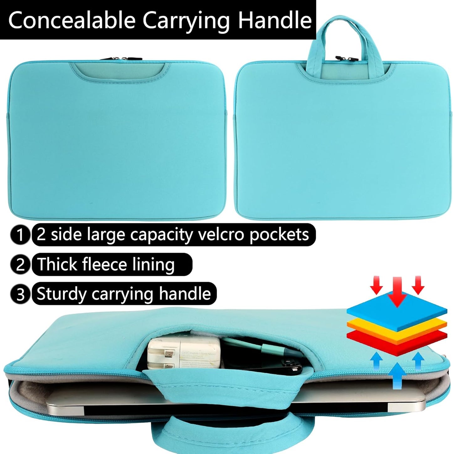 A3 Light Pad Carrying Bag for Diamond Painting,Diamond Painting Light Pad Bag,Laptop Tote Bag,Tracing Light Board Carrying Bag,Padded Fleece Liner Protective Case for A3 Light Pad