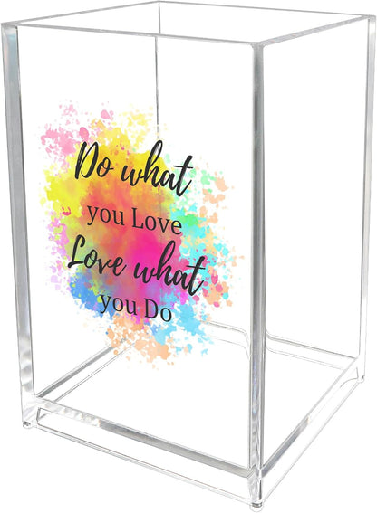 Unique Gifts for Artists Women Men The Earth Without Art Is Just EH Acrylic Pen Holder Christmas Valentines Birthday Gifts for Artists Art Lovers Painters Teachers Friends Paint Brush Holder