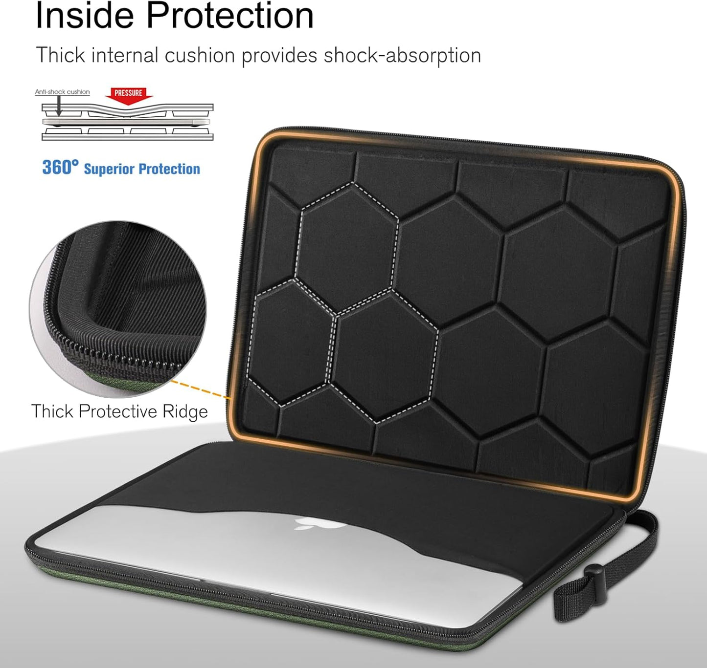 FINPAC Hard Laptop Sleeve Case for MacBook Neo A18 Pro,13 inch MacBook Air 2026 M5/M4/M3/M2/M1,14 inch MacBook Pro 2026 M5/M4/M3/M2 Pro/Max,Waterproof Case for Dell,Surface Laptop,HP,Acer,Black | Hard
