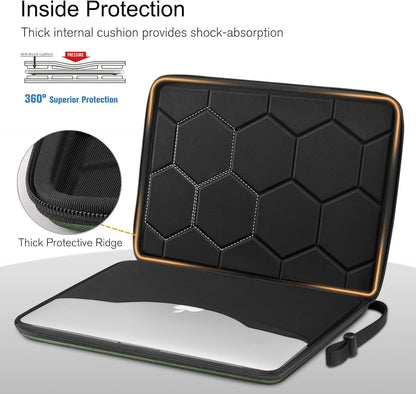 FINPAC Hard Laptop Sleeve Case for MacBook Neo A18 Pro,13 inch MacBook Air 2026 M5/M4/M3/M2/M1,14 inch MacBook Pro 2026 M5/M4/M3/M2 Pro/Max,Waterproof Case for Dell,Surface Laptop,HP,Acer,Black | Hard