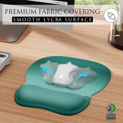 MROCO Ergonomic Mouse Pad with Gel Wrist Rest, Smooth Wrist Support Surface, Non-Slip PU Base for Pain Relief, Comfortable Mousepad for Computer, Laptop, Office & Home, 9.4 x 8.1 in, Black