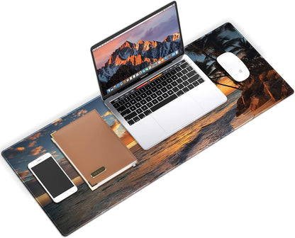 Galdas Mouse Pad For Gaming,Forest Background Pattern XXL XL Large Mouse Mat Long Extended MousePad Desk Mat Non-Slip Rubber Mice Pads Stitched Edges Thin (31.5 x 11.8 x 0.12 Inches) Tree