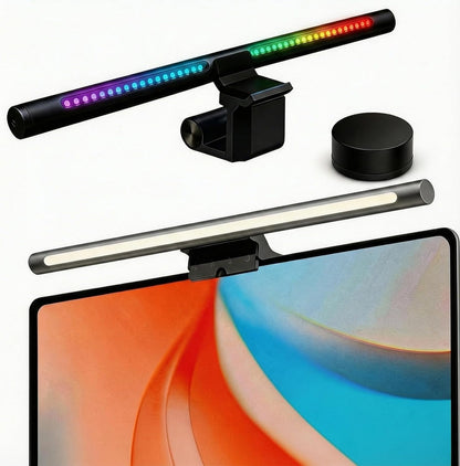 YEELIGHT Monitor Light Bar, Computer Monitor Lamp for Home Office Gaming, 250LM No Glare Eye-Care LED Screen Bar, Touch Control USB Reading Desk Lamp with Stepless Dimming for Flat & Curved Monitor