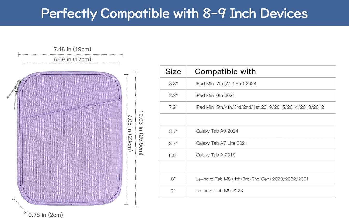 Dadanism 9-11" Tablet Sleeve Bag Carrying Case for iPad (A16) 11th Gen 11", iPad 10th Gen 10.9" Air 5/4, iPad Air M4/Pro 11", iPad 9/8/7th, Galaxy Tab A11+ Plus 11", Remarkable 2 10.3", Black