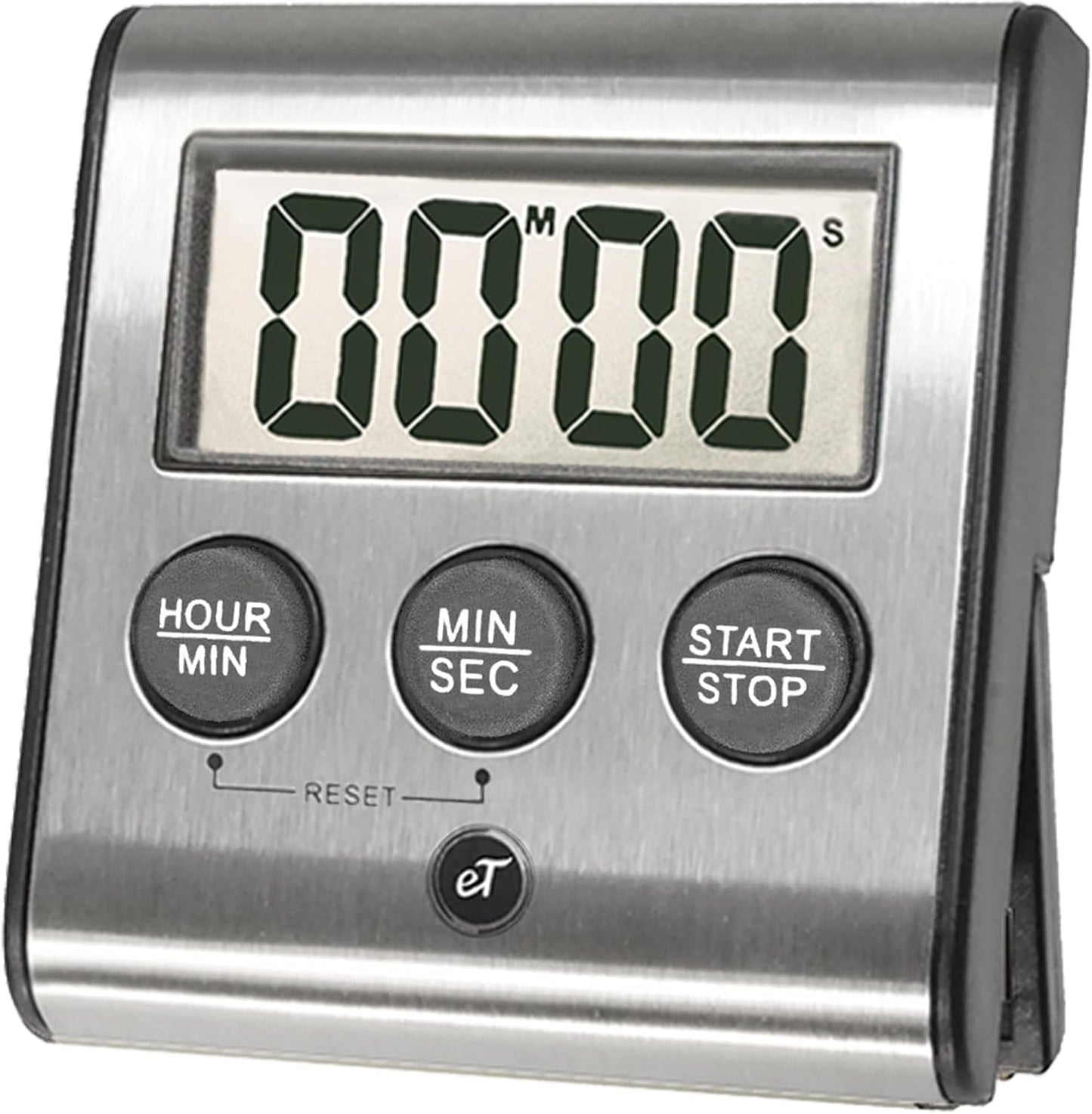 Elegant Digital Kitchen Timer, Stainless Steel Model eT-23, Super Strong Magnetic Back, Loud Alarm, Large Display, Auto Memory, Auto Shut-Off by eTradewinds