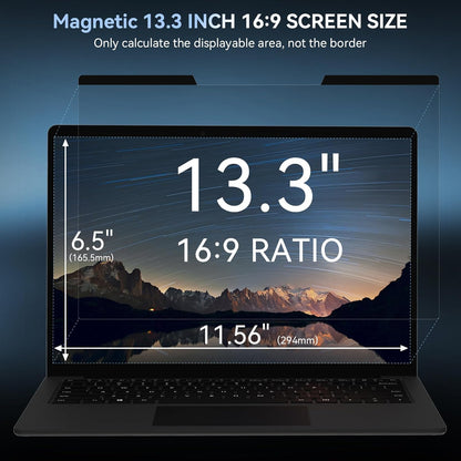 Mamol Magnetic Laptop Privacy Screen 14 inch ,16:10 Aspect Removable Anti Glare Protector Blue Light Privacy Screen Filter,Filter Shield Compatible with HP/Dell/Acer/Asus/Samsung/Lenovo/Thinkpad Envy