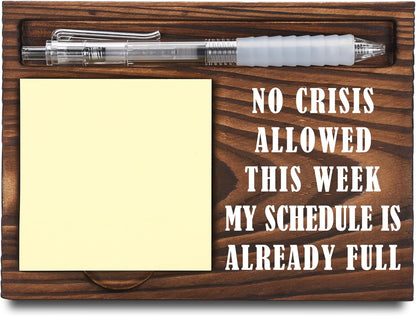 Inspirational Motivational Gifts, Encourage Gifts, Recovery Gifts, Little Reminders Sticky Note Holder, Post-it Note Dispenser for Desk, Wooden Post-it Note & Pen Holder 6.5" x 4.7" - FTA121