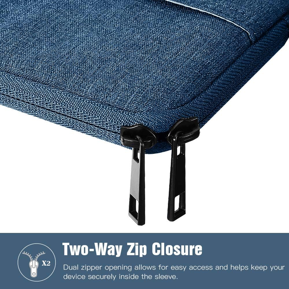 TiMOVO 9-11" Tablet Sleeve Bag for iPad 11-inch A16 2025, iPad 10.9"/10.2"| Air 11 Inch/5th/4th Gen. 10.9", Galaxy Tab A9+/A11Plus 11", Protective Bag Fit Smart Keyboard, Dusty Blue