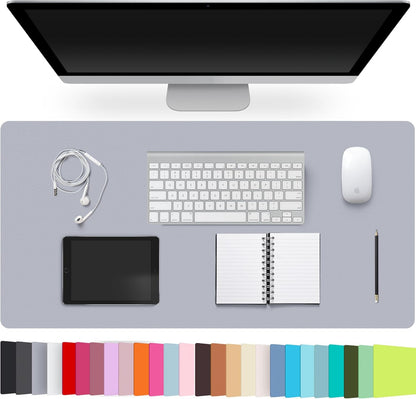 Leather Desk Pad Protector,Non-Slip Desk Pad,on-Slip PU Leather Large Mouse Pad,Easy Clean Desk Protecor Mat,Writing Pad for Office Work/Home/Decor(Black, 23.6" x 13.7")