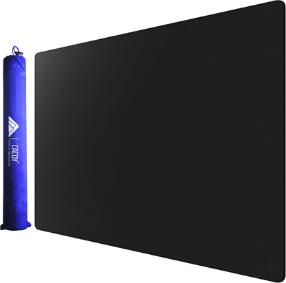 Cacoy 36" x 20" Leather Desk Mat for Home Office, Extra Large PU Leather Desk Pad Blotters, Waterproof Computer Keyboard Mat, Extended Gaming Mouse Pad, Desk Protector for Desktop and PC Laptop, Black