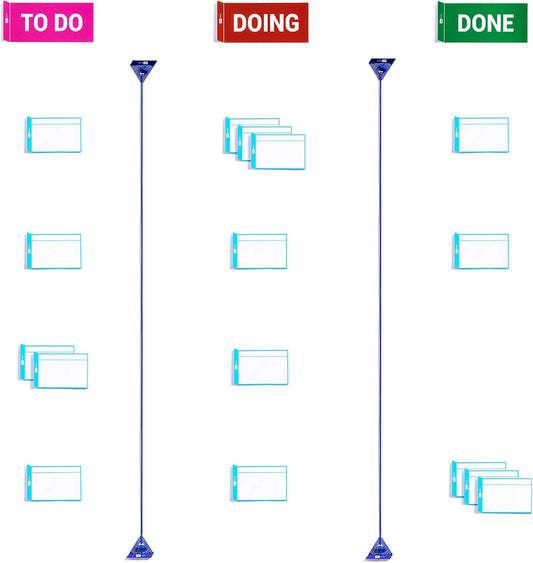 PATboard Scrum Kanban Board - Home Toolset Magnetic – Complete Toolkit with Kanban Cards and Scrum Cards for Home Office – Project Board