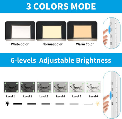 Phylosal Magnetic A3 Light Pad with Bag, Super Bright Light Box with Side Button, Diamond Art Light Board, Lightbox for Tracing and Drawing, USB Power Light Table for Sketching, Weeding Vinyl (White)