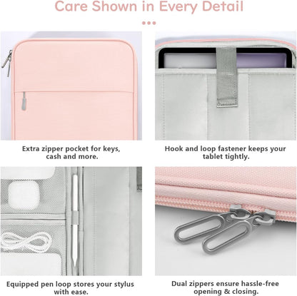 Dadanism 9-11 Inch Tablet Sleeve Padded Carrying Case for iPad (A16) 11th Gen 11", iPad 10th Gen 10.9", iPad Air M4/Pro M5 11", iPad Air 5/4, iPad 9/8/7th Gen, Galaxy Tab A11+ Plus 11", Blue