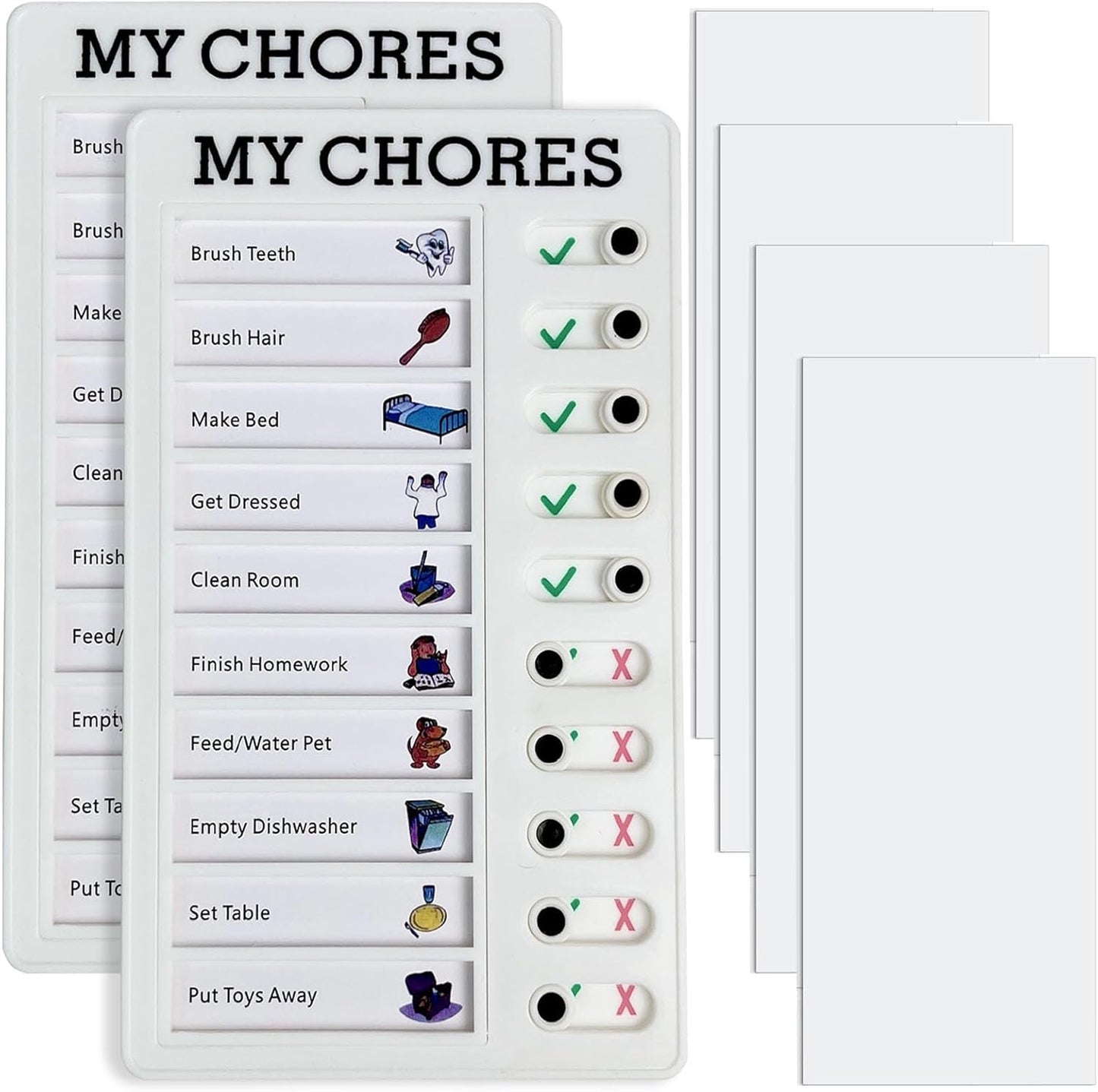 My Chores Checklist Task Planner - Daily Schedule Board for Kids & Adults - Multiple User Chore Chart - To Do List & Habit Tracker
