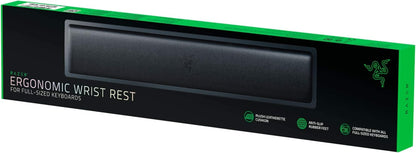 Razer Ergonomic Wrist Rest for Mini Keyboards: Plush Leatherette Memory Foam Cushion - Anti-Slip Rubber Feet