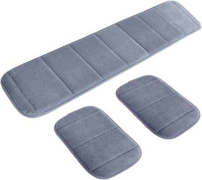AUHOKY 2 Sets Ergonomic Computer Wrist Pad - Long & Short Size Combination Keyboard Rest Elbow Support Mat for Office, Desktop, Working, Gaming - Memory Foam Relieve Elbow Pain (Brown)