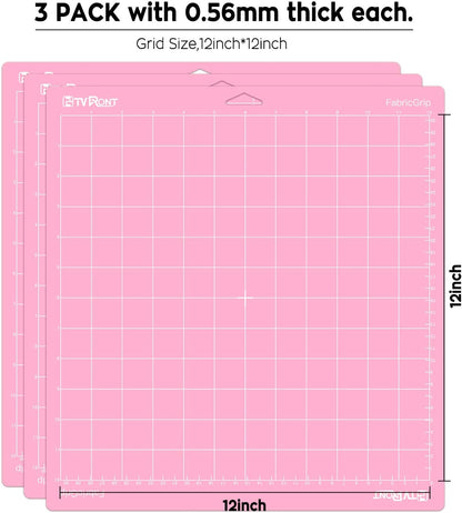 HTVRONT Standard Grip Cutting Mat, 6 Pack Cutting Mat 12x12 Compatible with Cricut Maker 3/Maker 4/Maker/Explore 3/4/5/Air 2/One, Standard Adhesive Sticky Quilting Cutting Mats Replacement Accessories