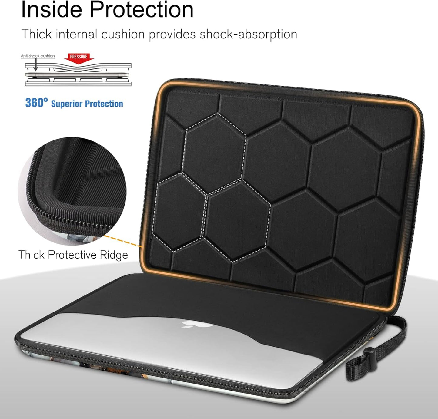 FINPAC Hard Laptop Sleeve Case for MacBook Neo A18 Pro,13 inch MacBook Air 2026 M5/M4/M3/M2/M1,14 inch MacBook Pro 2026 M5/M4/M3/M2 Pro/Max,Waterproof Case for Dell,Surface Laptop,HP,Acer,Black | Hard