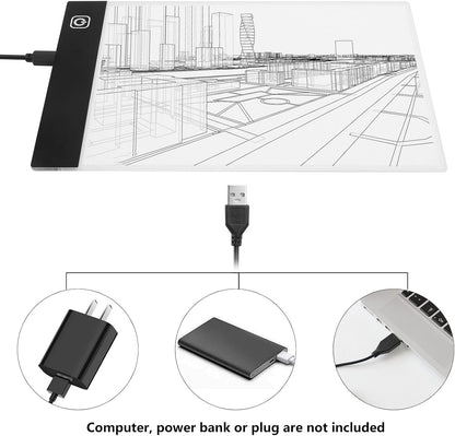 Flip Book Kit with Light Pad - A5 LED Light Board/Box & 320 Sheets Flipbook for Drawing | Tracing | Sketching, Flip Books Paper with Holes & Binding Screws