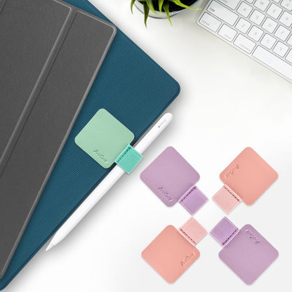 ProCase (5 Pack) Pen Loop Holder for Notebooks Journals Planners Tablet Case, Self Adhesive Leather Pencil Holder with Elastic Loop for Pens, Apple Pencil, Stylus Pen -Black