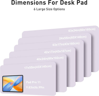 Aothia Non-Slip PU Leather Waterproof Laptop Desk Pad Protector, Blotter Mat, Writing and Mouse Pad for Office & Home, Beige, 23.6" x 13.7" - Colors A