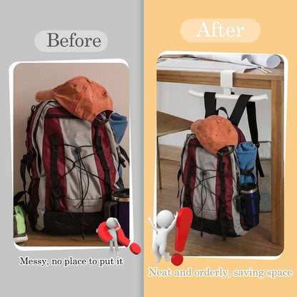Geelin Bag Hook for Desk Table Heavy-Duty Backpack Hanger Clamp On Purse Holder Adjustable Under Desk Bag Hook for Headphones Handbag Hanger for Classroom Dorm Back to School(Beige)