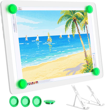 Rechargeable A4 Light Box for Tracing,Bawaslom LED Light Pad with Adjustable Stand and Strong Magnets,Ultra-Thin & Bright Tracing Board for Diamond Art,Sketching,Vinyl Weeding,Architectural Design