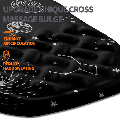 Ergonomic Slope Mouse Pad Wrist Support, Wrist Rest Mousepad for Carpal Tunnel Pain Relief with Massage Bulge and Slow Rebound Memory Foam (12x8 inch, Black)
