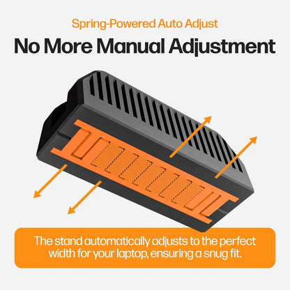 Dual Laptop Stand for Desk – Vertical Laptop Stand 2 Slot Spring-Powered Auto Adjust – Dual Vertical Laptop Stand for MacBook Pro Air – Space Saving Laptop Holder Vertical – Made in NYC