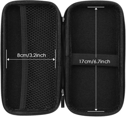 iMangoo Travel Essential Electronics Organizer Pouch Charger Case, Shockproof Dual Zipper Power Bank Cables Tech Accessories Purse, Men & Women Travel Must Have Storage Bag, 6.5x3.2x1 inch Rose Gold