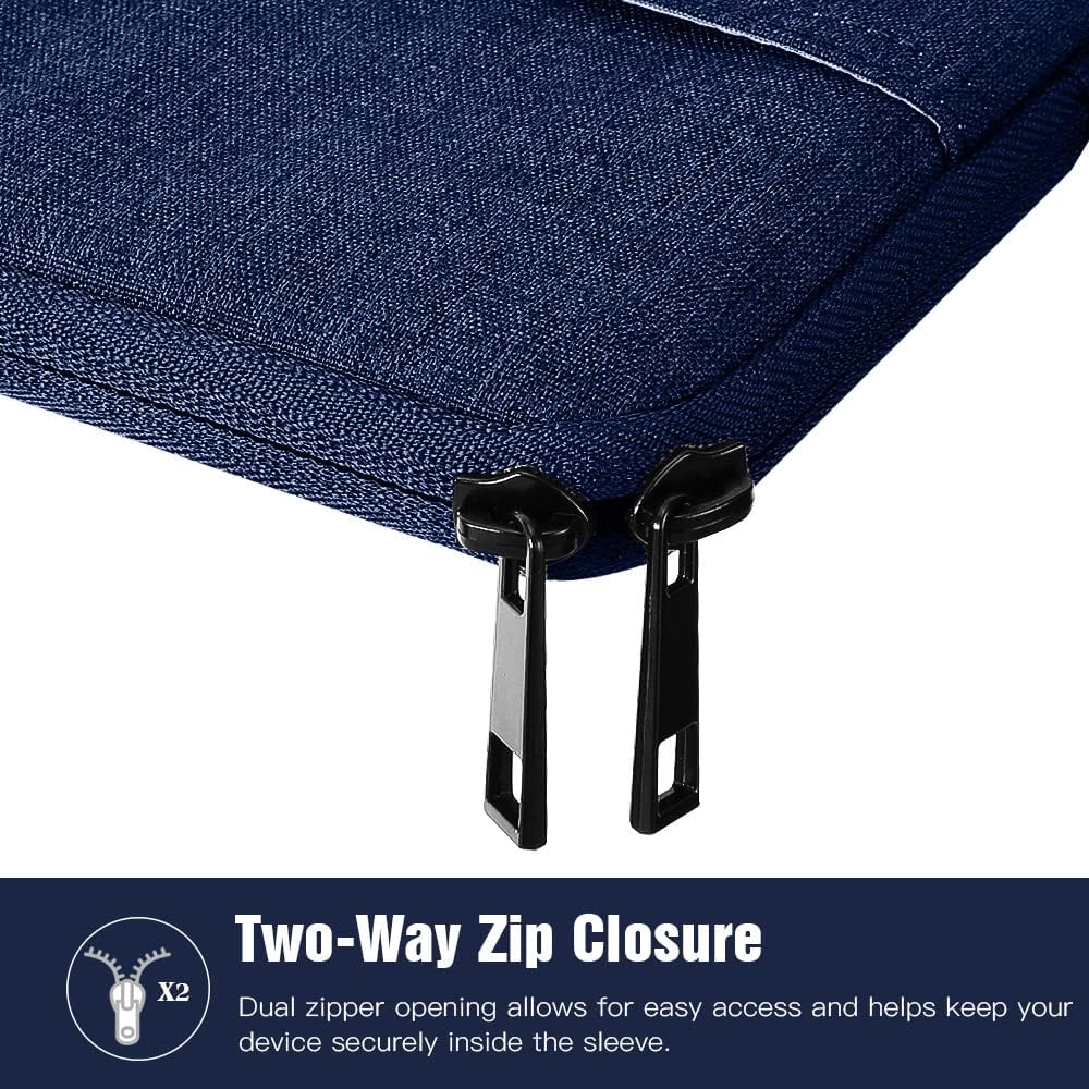 TiMOVO 9-11" Tablet Sleeve Bag for iPad 11-inch A16 2025, iPad 10.9"/10.2"| Air 11 Inch/5th/4th Gen. 10.9", Galaxy Tab A9+/A11Plus 11", Protective Bag Fit Smart Keyboard, Dusty Blue