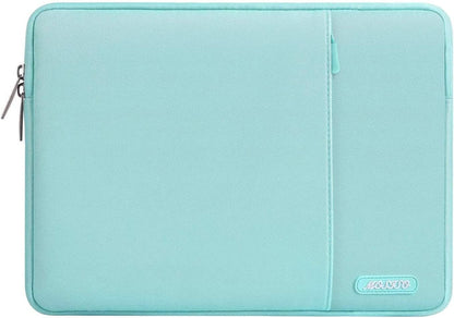 MOSISO Laptop Case 13.3 inch, 13-13.3 inch Laptop Sleeve Compatible with MacBook Air/Pro 13/Pro 14 M5 M4 M3 M2 M1, HP Dell ASUS Lenovo,Polyester Vertical Computer Sleeve Bag with Pocket, Antique Green - Colors A