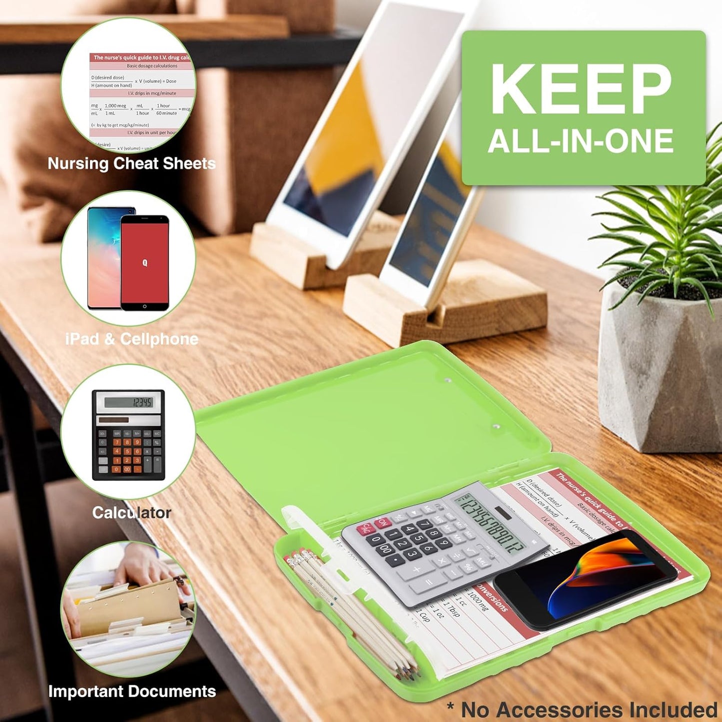 Sooez Clipboard with Storage, Clip Board 8.5 x 11 with Pen Holder, Plastic Organization Case Box for Letter Legal A4 Size Paper, Low Profile Clip, Nurses Teachers Must Haves, School & Office Supplies