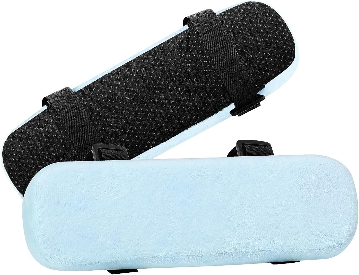 MOSISO Chair Armrest Pads (2 Pack), Memory Foam Home/Office Chair Arm Rest Covers Comfy Computer Gaming Elbow Cushion Removable Washable Elbow Support Forearm Pressure Relief, Black