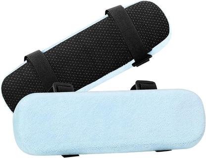 MOSISO Chair Armrest Pads (2 Pack), Memory Foam Home/Office Chair Arm Rest Covers Comfy Computer Gaming Elbow Cushion Removable Washable Elbow Support Forearm Pressure Relief, Black