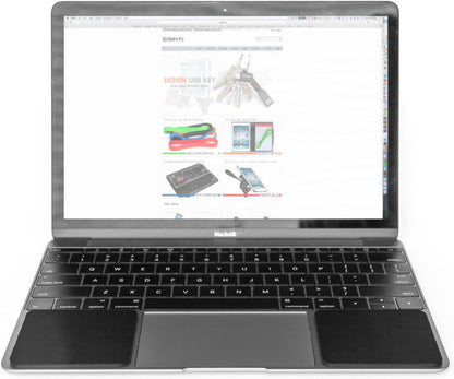 GRIFITI Small Slim Palm Pads Notebook Wrist Rest with Tacky Silicone Reposition Ergonomic Carpal Tunnel Resting Support for Computer MacBook & Laptop Keyboard Typing Pad (2 Small 3 x 2.75 inches)