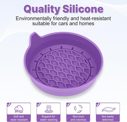 SINGARO Car Cup Holder Coaster, Silicone Cup Holder Insert, Universal Non-Slip Cup Holders, Car Accessories Interior for Women and Man Interior Sets 4 Pack Black