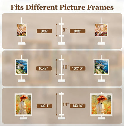 1pcs Adjustable Tabletop Easel Stand for Picture Frames, Picture Easels for Display, Gold Easel, Picture Frame Stand, Adjustable Art Easel.(18inch,Black)