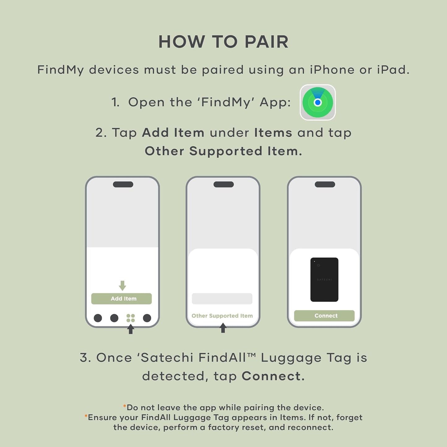 Satechi FindAll Smart Luggage Tag with Find My, TSA-Friendly, Airport Tracking, Left-Behind Alerts, Loud Audible Chime, Wireless Rechargeable, Works with iPhone, iPad, Mac – Desert Rose