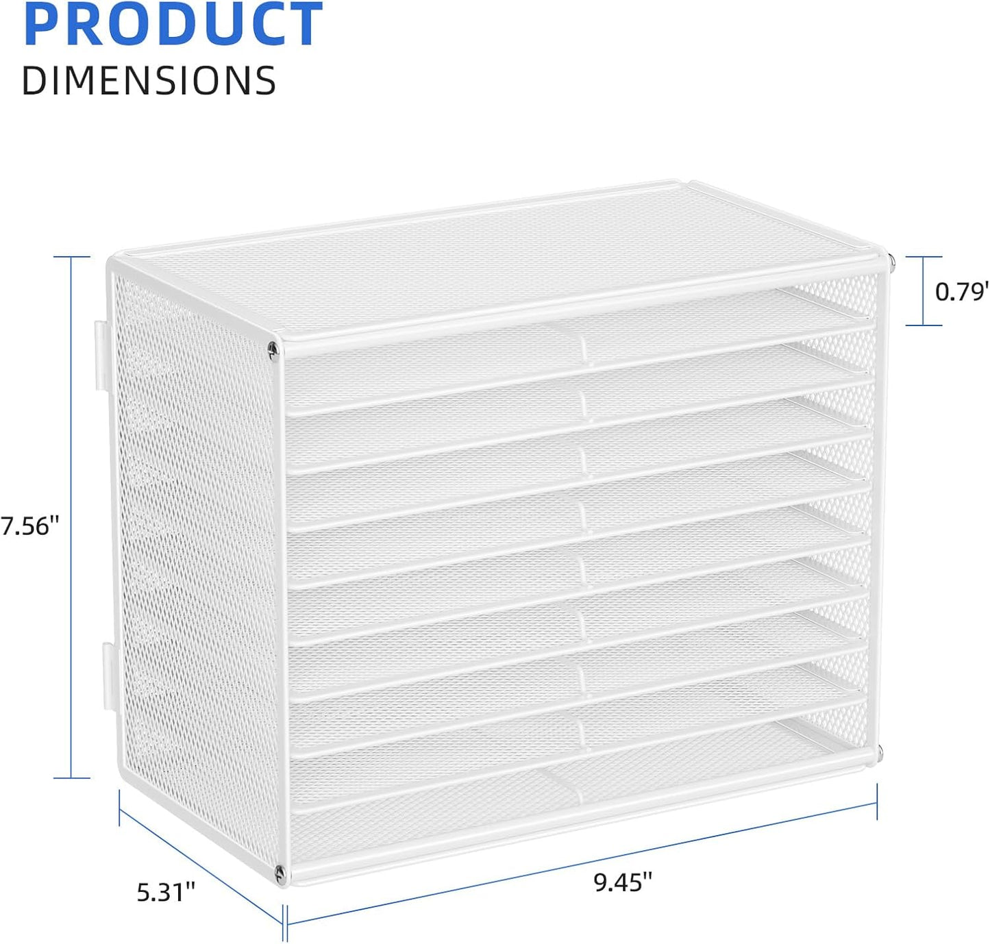 Marbrasse Mesh Marker Organizer, Metal Desktop Storage Rack for 126 Markers, Pens, Pencils, 9 Tier Marker Holder for Office Classroom & Home Art Supplies(Black)