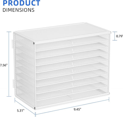 Marbrasse Mesh Marker Organizer, Metal Desktop Storage Rack for 126 Markers, Pens, Pencils, 9 Tier Marker Holder for Office Classroom & Home Art Supplies(Black)