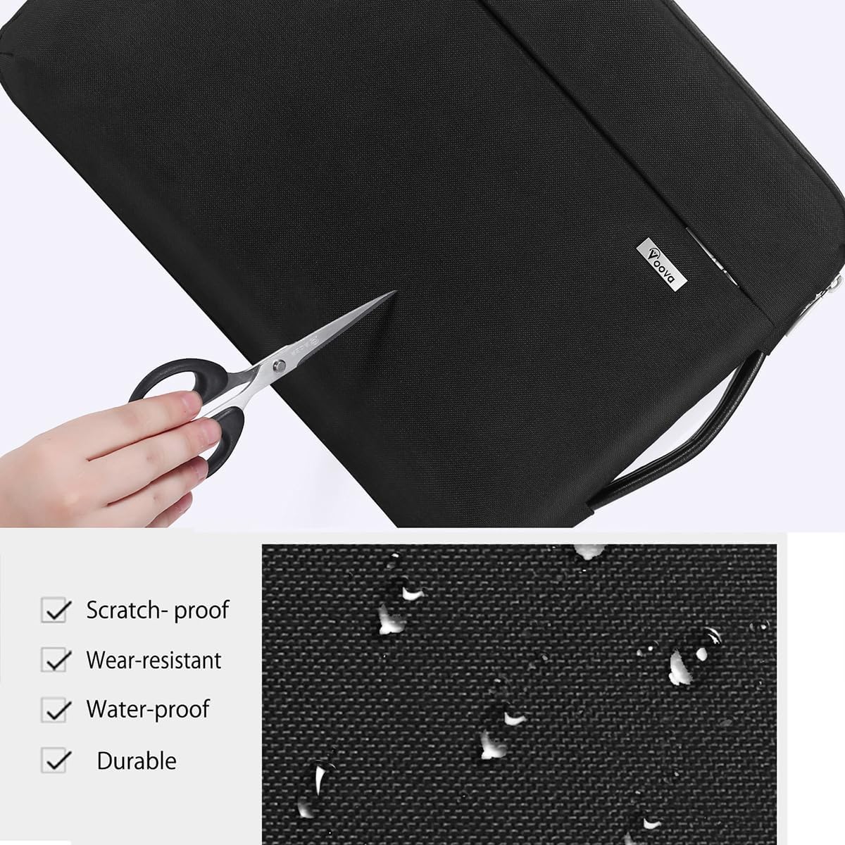 Voova Laptop Sleeve Case 15.6 16 Inch with Handle, 360° Protective Waterproof Slim Computer Bag Cover Compatible with MacBook Pro M2/M3/M4 16, HP Acer Lenovo Yoga ThinkPad Asus Laptop, Grey