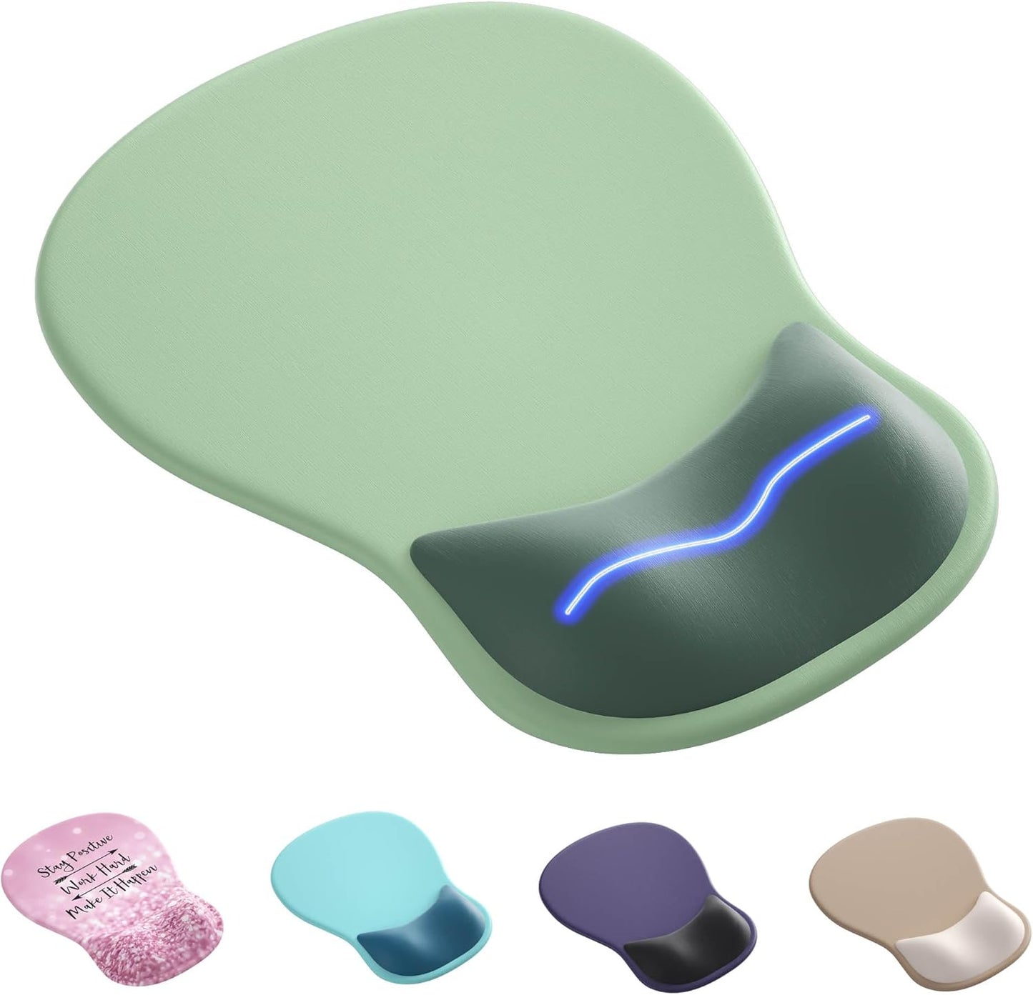 Ergonomic Mouse Pad with Wrist Rest,Cute Gel Mousepad Wrist Support - Small Mini Portable for Travel Mouse Pads for Desk Laptop,Computer,Office & Home Decor (Pink&Light Pink)