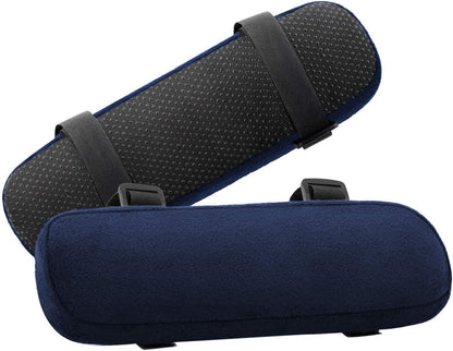 MOSISO Chair Armrest Pads (2 Pack), Memory Foam Home/Office Chair Arm Rest Covers Comfy Computer Gaming Elbow Cushion Removable Washable Elbow Support Forearm Pressure Relief, Black