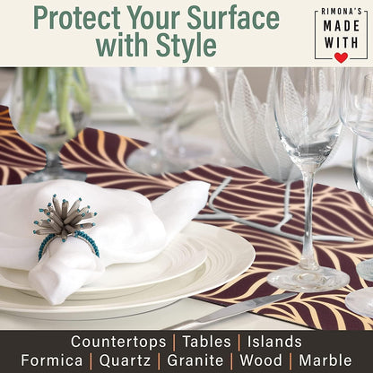 RIMONA'S Heat Resistant Table Runner - Waterproof, Trivet Runner, Heat Proof Table Protector, Trivet Table Runner, Ideal for Gifting, Mother-in-Law Gift, All-Natural Cork Table Runner