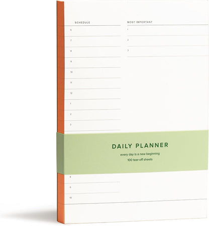 Daily To-Do List Notepad – Desk Pad for Work and Study, Lime, 8.25x5.85 Inches