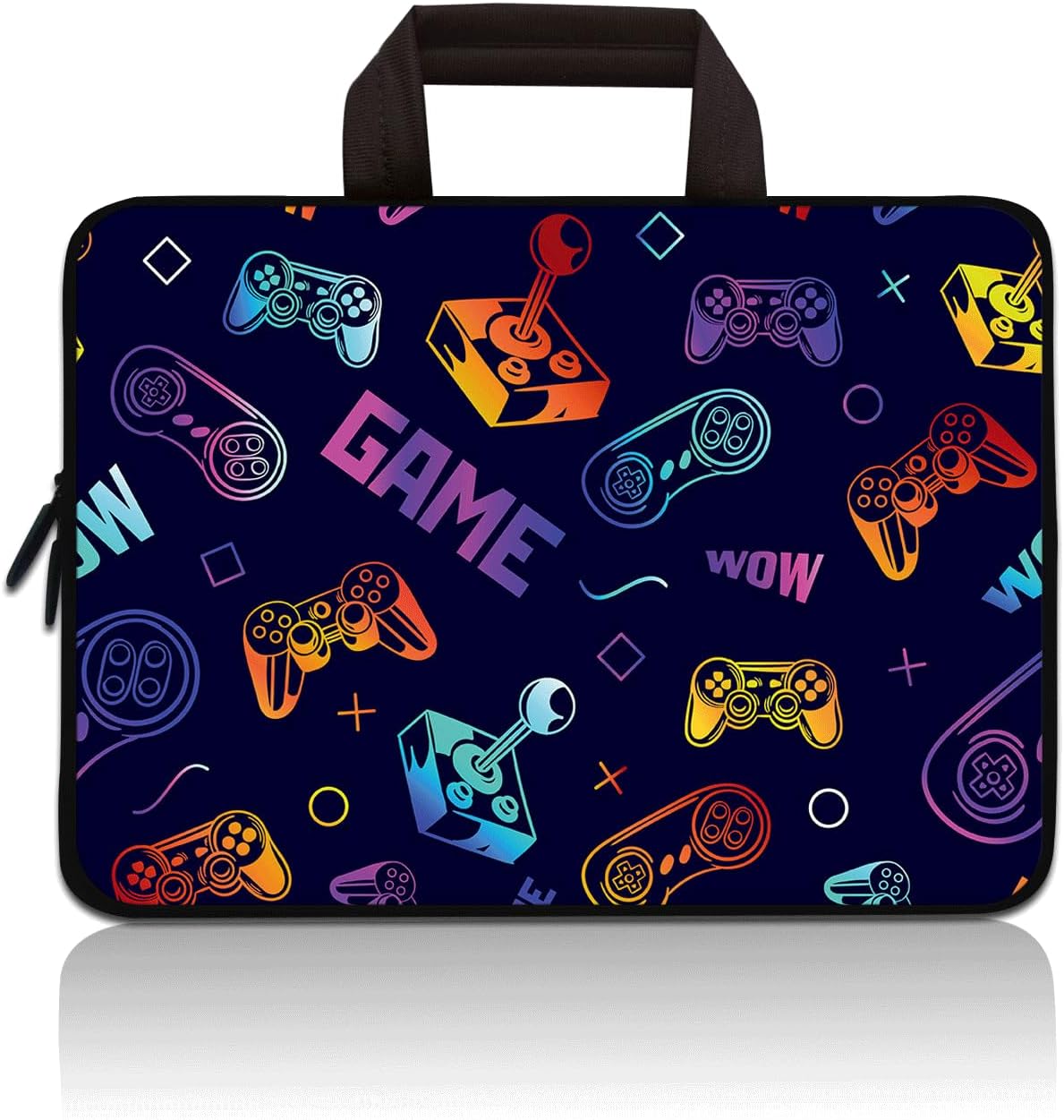 Universal 7~9 inch Kids Tablet Portable Neoprene Zipper Carrying Sleeve Case Bag Fits 7" 8" 8.5" 8.9" 9" iPad Mini 5 4 3 2 1, Galaxy Tab A 8.0 (Rocket)