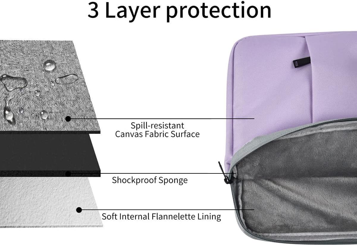 17 inch 360° Protective Laptop Case Sleeve for 2025 HP 17.3 Touchscreen Laptop,Envy 17,Pavilion 17,ASUS Vivobook 17, Shockproof Water-Resistant Computer Bag w/Accessory Pocket