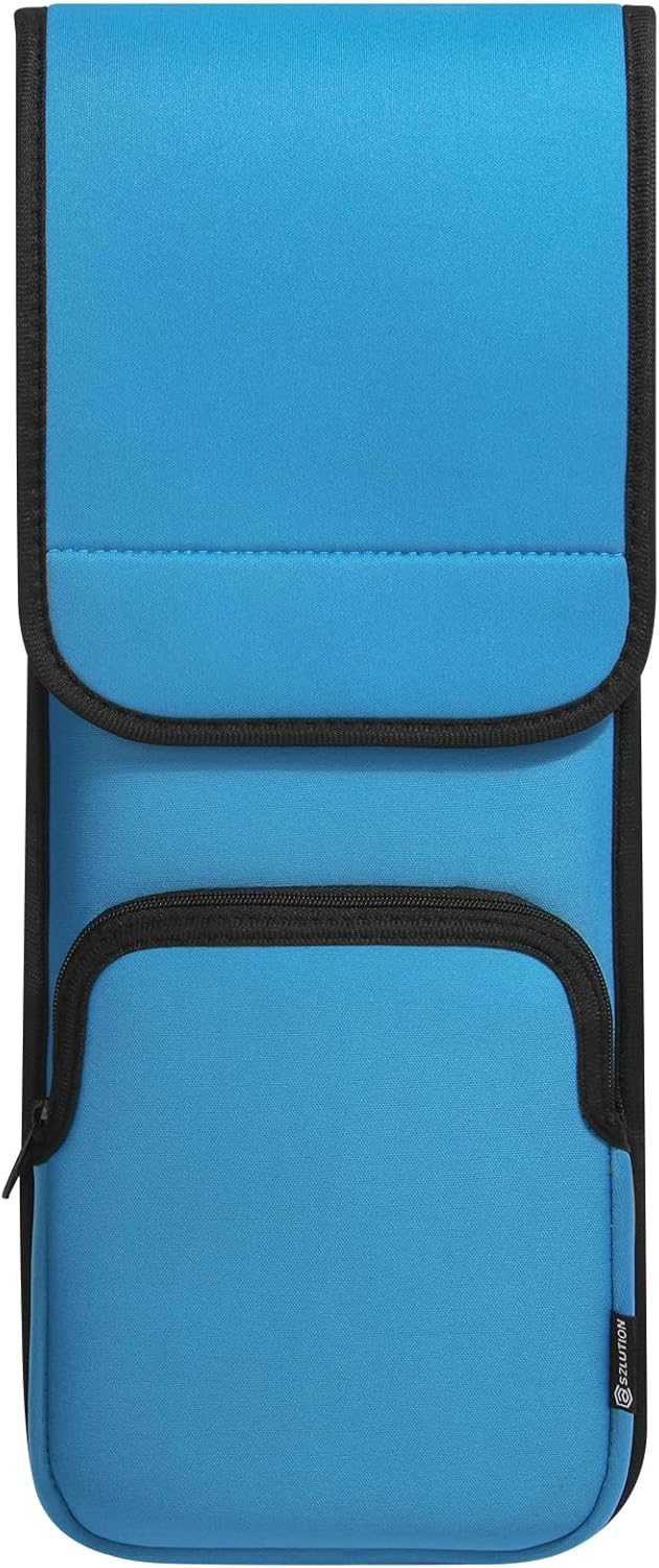 CaZLUTION Slim Neoprene Keyboard Sleeve Case for Wireless Keyboards (Fits 5.5" x 15.5" up to 5.5" x 17.7"), Protective Travel Storage with Mouse Pocket - Black