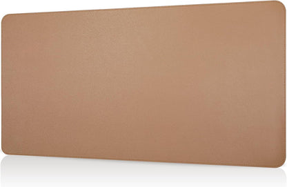 Dual-Sided Desk Pad, Large Mouse Pad - Natural Cork & PU Leather Non-Slip Waterproof Desk Mats for Office and Home (Blue, 31.5" x 15.7")